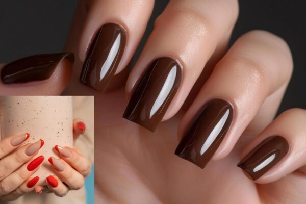 brown nails color